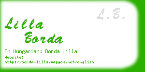 lilla borda business card